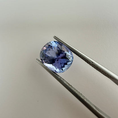 PG-1-59 Tanzanite 9.5 x 8.0 MM Cushion 3.09cts