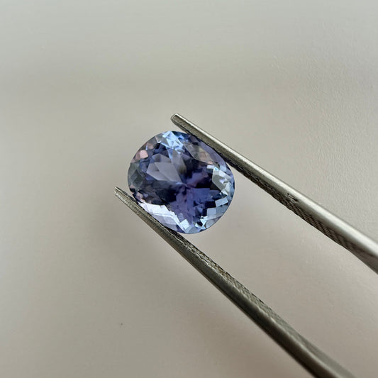 PG-1-59 Tanzanite 9.5 x 8.0 MM Cushion 3.09cts