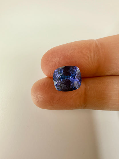 PG-243-127-1 Tanzanite 8.8 x 9.7 MM Cushion 4.71cts