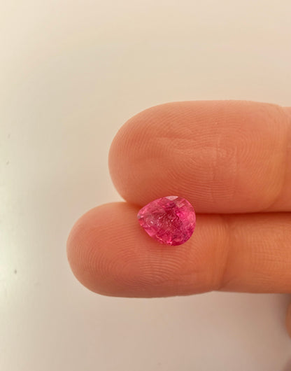 PG-306-9-2 Mahenge Spinel 6.4 x 7.3 MM Pear 1.37cts