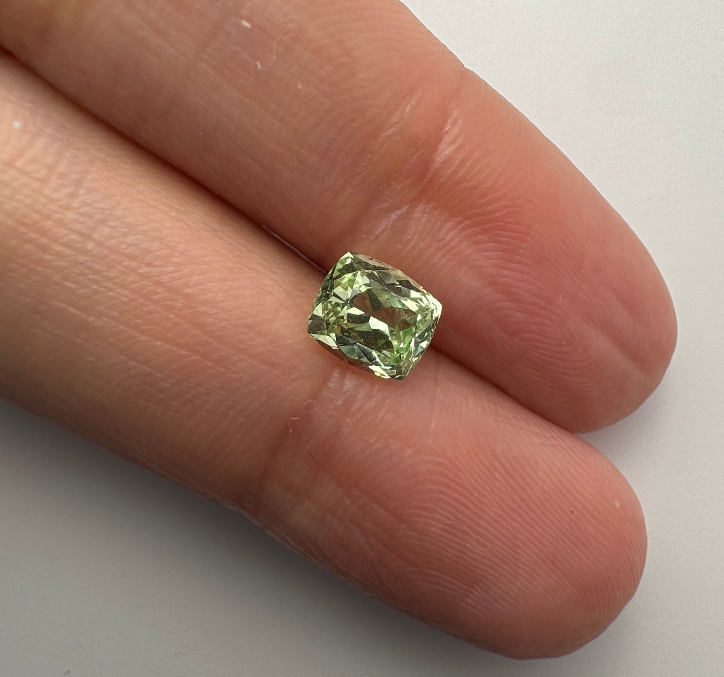 PG-311-76-2 Merelani Mint Garnet 5.5 x 6.4 MM Cushion 1.31cts