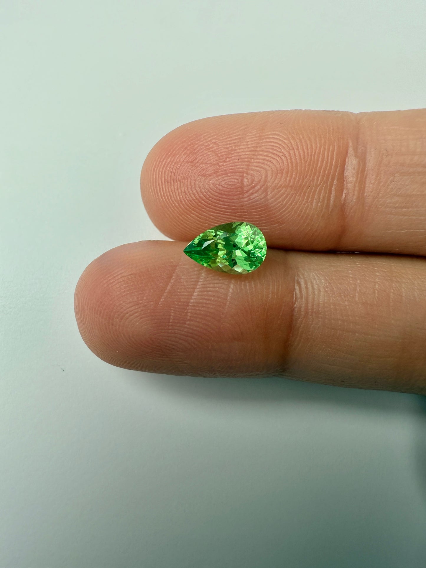 PG-324-2-3 Merelani Mint Garnet 5.1 x 8.1 MM Pear 1.09cts