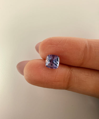 PG-33-8-19 Tanzanite 6.4 MM Cushion 1.39cts