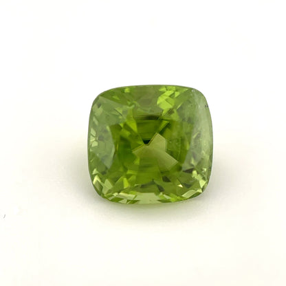 PG-LG3-1-MJ Burmese Peridot 8.2 x 8.7 MM Cushion 3.94cts