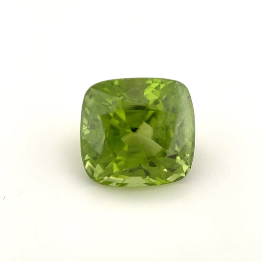 PG-LG3-1-MJ Burmese Peridot 8.2 x 8.7 MM Cushion 3.94cts