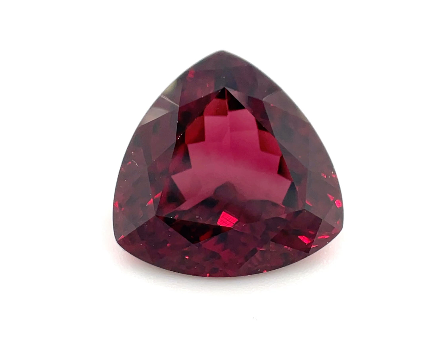 PG-RGBS-135-VJ Rhodolite Garnet 12.2 MM Trilliant 7.04cts