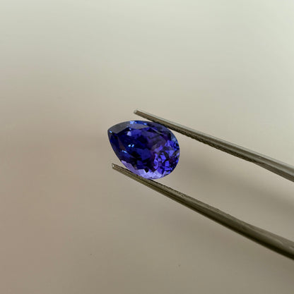 PG-T802-27 Tanzanite 8.1 x 11.3 MM Pear 3.45cts