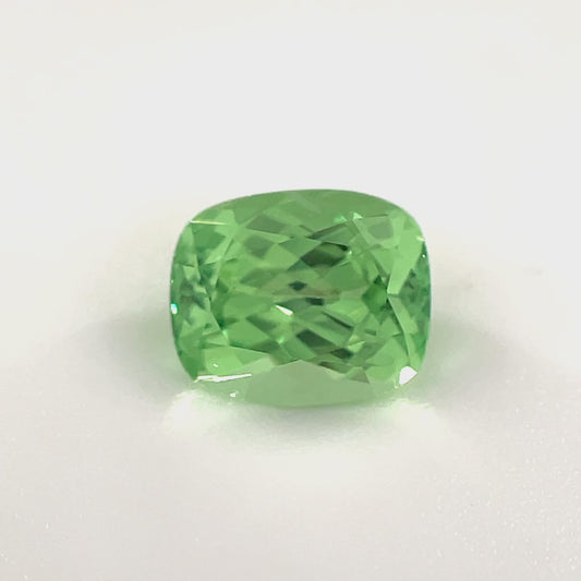 PG-312-14-1 Merelani Mint Garnet 5.4 x 6.5 MM Cushion 1.22cts
