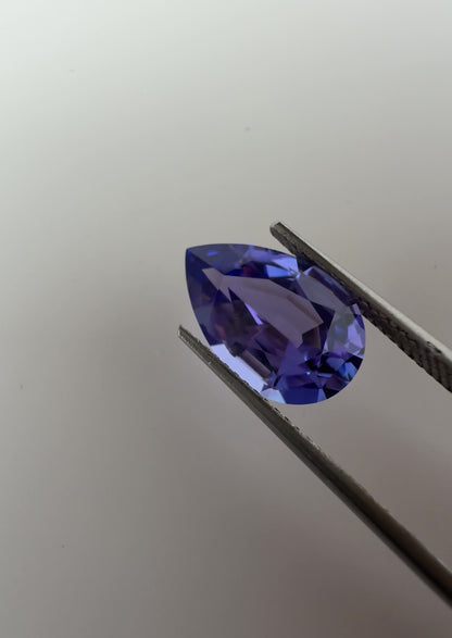 PG-86-138-2 Tanzanite 8.8 x 13.6 MM Pear 3.99cts