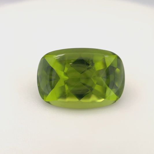 PG-BMI-5-VJ Burmese Peridot 10.1 x 14.7 MM Cushion 8.47cts