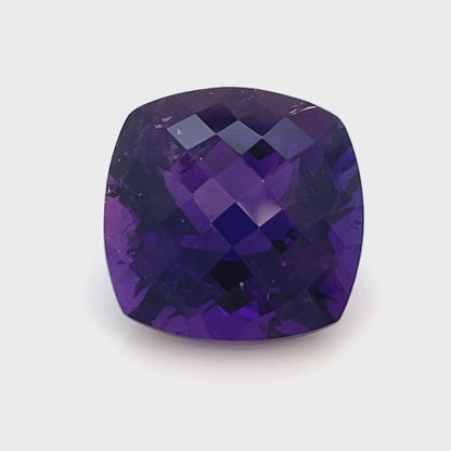 PG-298-75-WO Rwanda Amethyst 17.5 MM Cushion 22.11cts