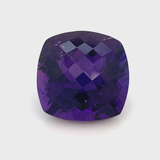 PG-298-75-WO Rwanda Amethyst 17.5 MM Cushion 22.11cts