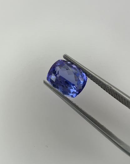 PG-TZBS-20-2 Tanzanite 7.1 x 9 MM Cushion 2.72cts