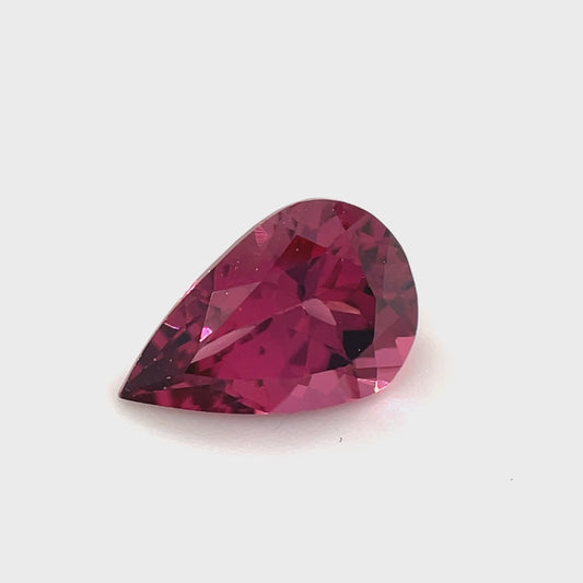 PG-179-61 Rhodolite Garnet 6 x 8.9 MM Pear 1.46cts