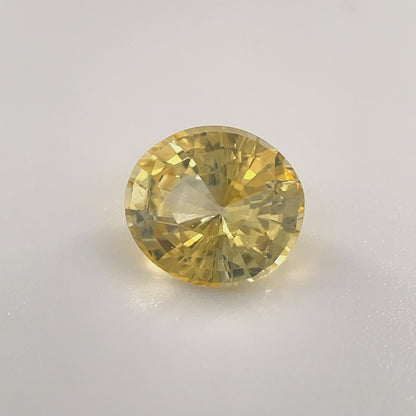 PG-YSABS-38 Yellow Sapphire 6.4 x 7.1 MM Oval