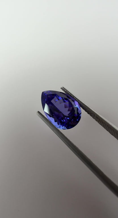 PG-T802-27 Tanzanite 8.1 x 11.3 MM Pear 3.45cts