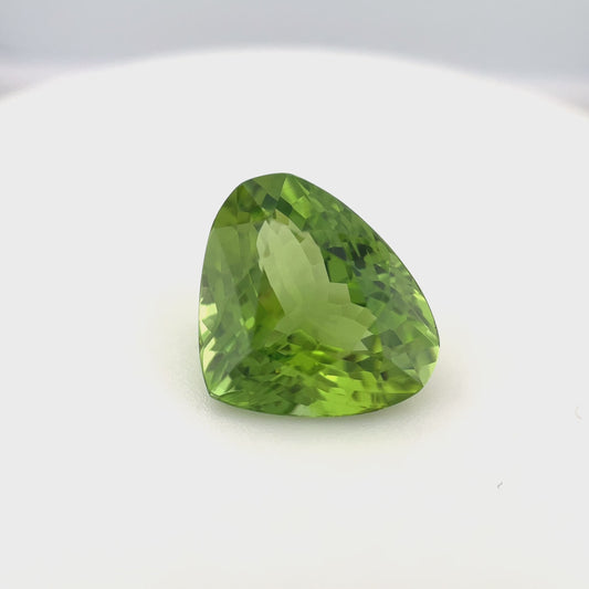 PG-LG6-9-MJ Burmese Peridot 12.4 x 14.8 MM Pear 8.56cts